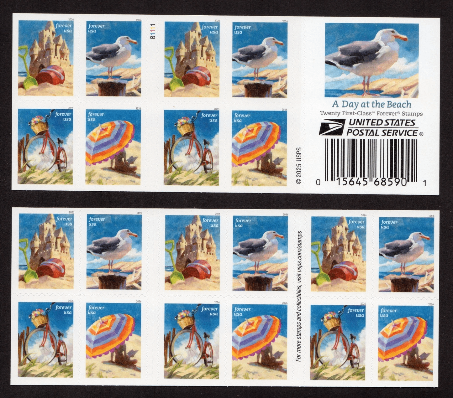 #.2026 US A Day at the Beach Stamps