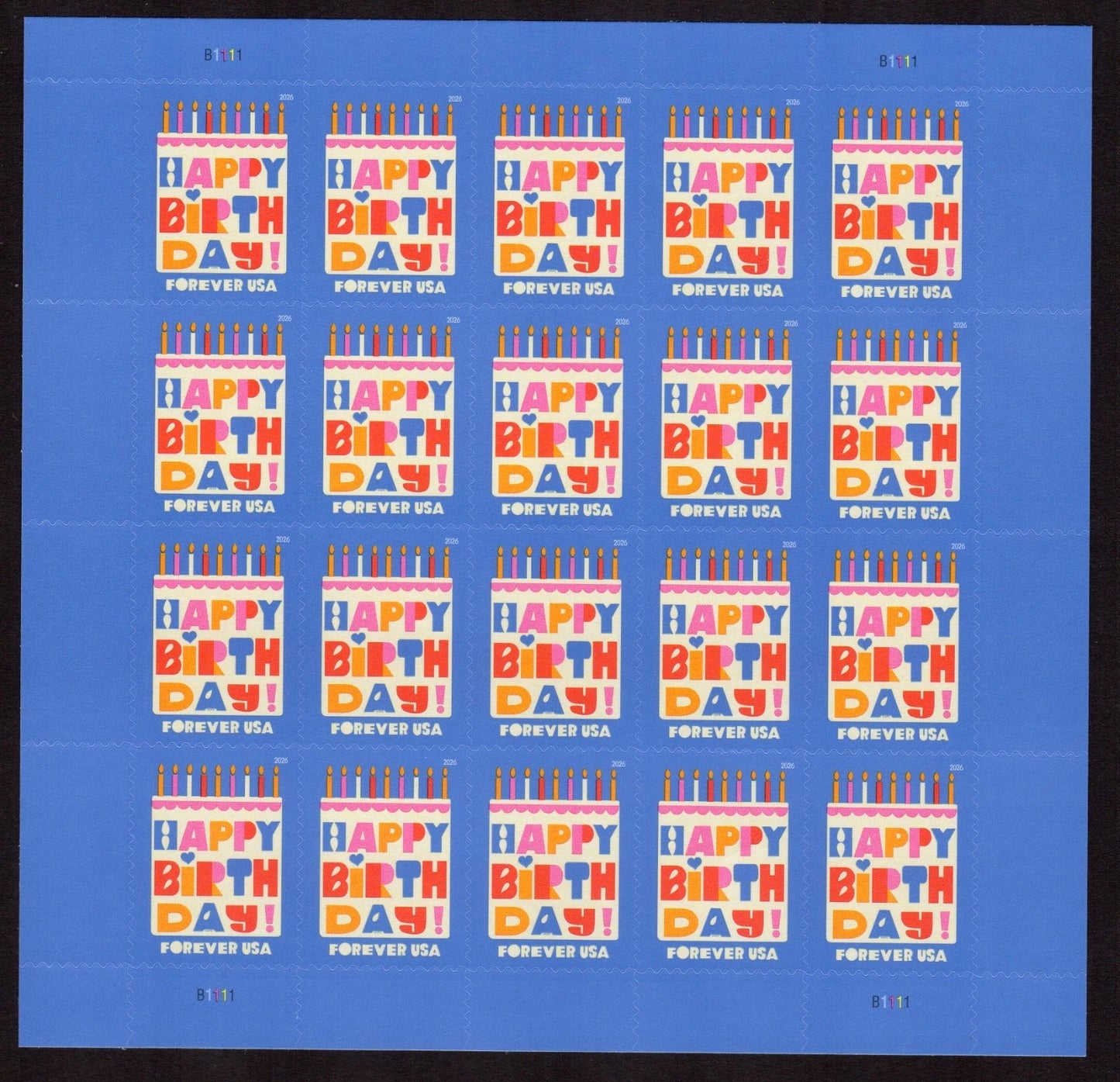 #.2026 US Happy Birthday Stamps