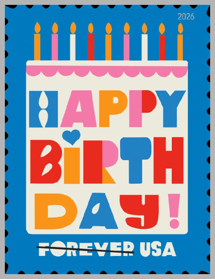 #.2026 US Happy Birthday Stamps