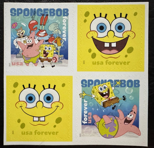 #.2025 US SpongeBob SquarePants Stamps