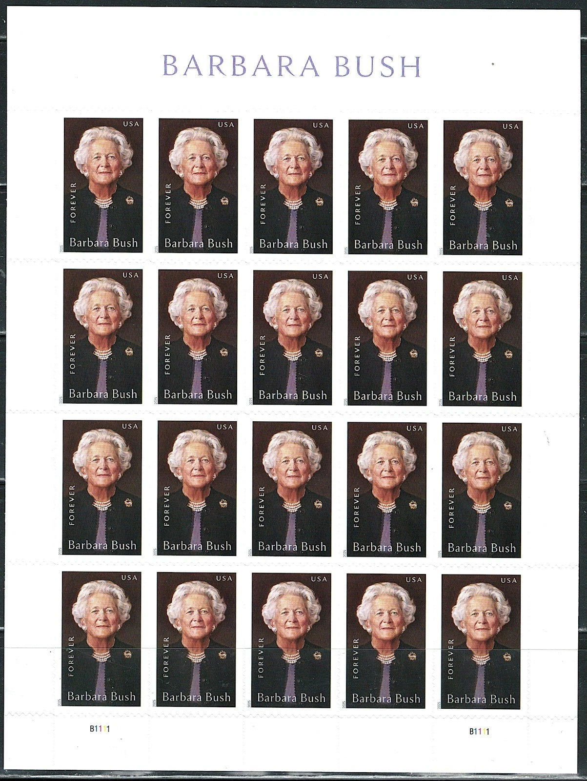 #.2025 US Barbara Bush Forever Stamp