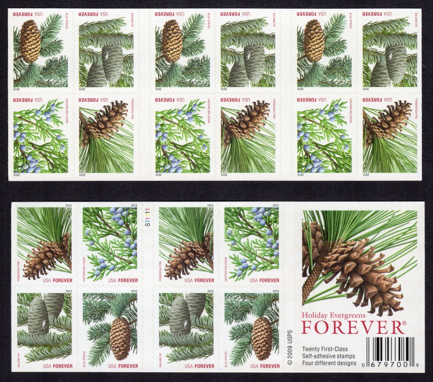 #.2009 Holiday Evergreens Stamps