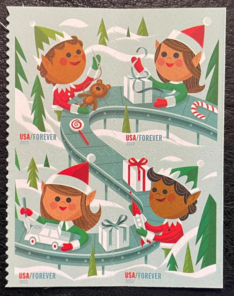 #.2022 US Holiday Elves Stamps