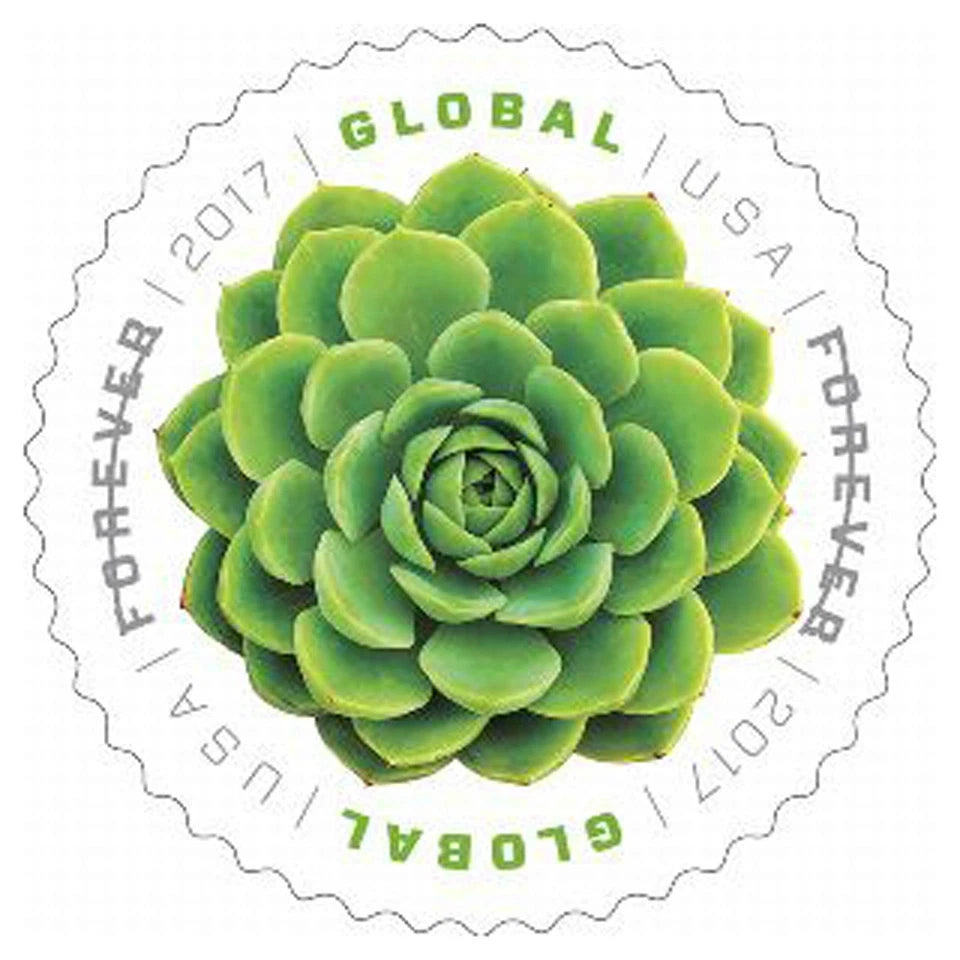 #.2017 US Global Green Succulent International Stamps